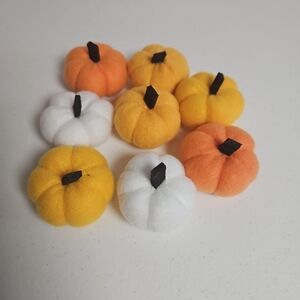 2" Felt Pumpkins Autumn Decor Set Of 8 Fall Decor Halloween